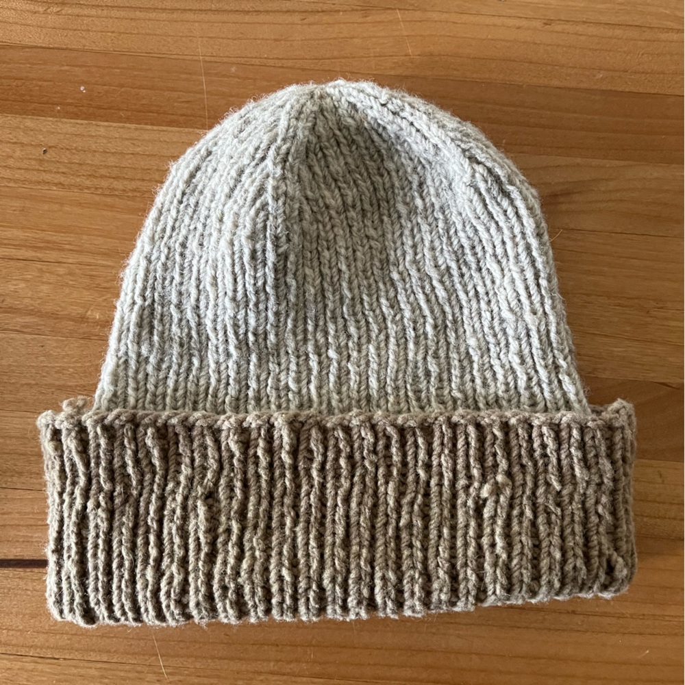 Hand knit 100% natural dye wool toque